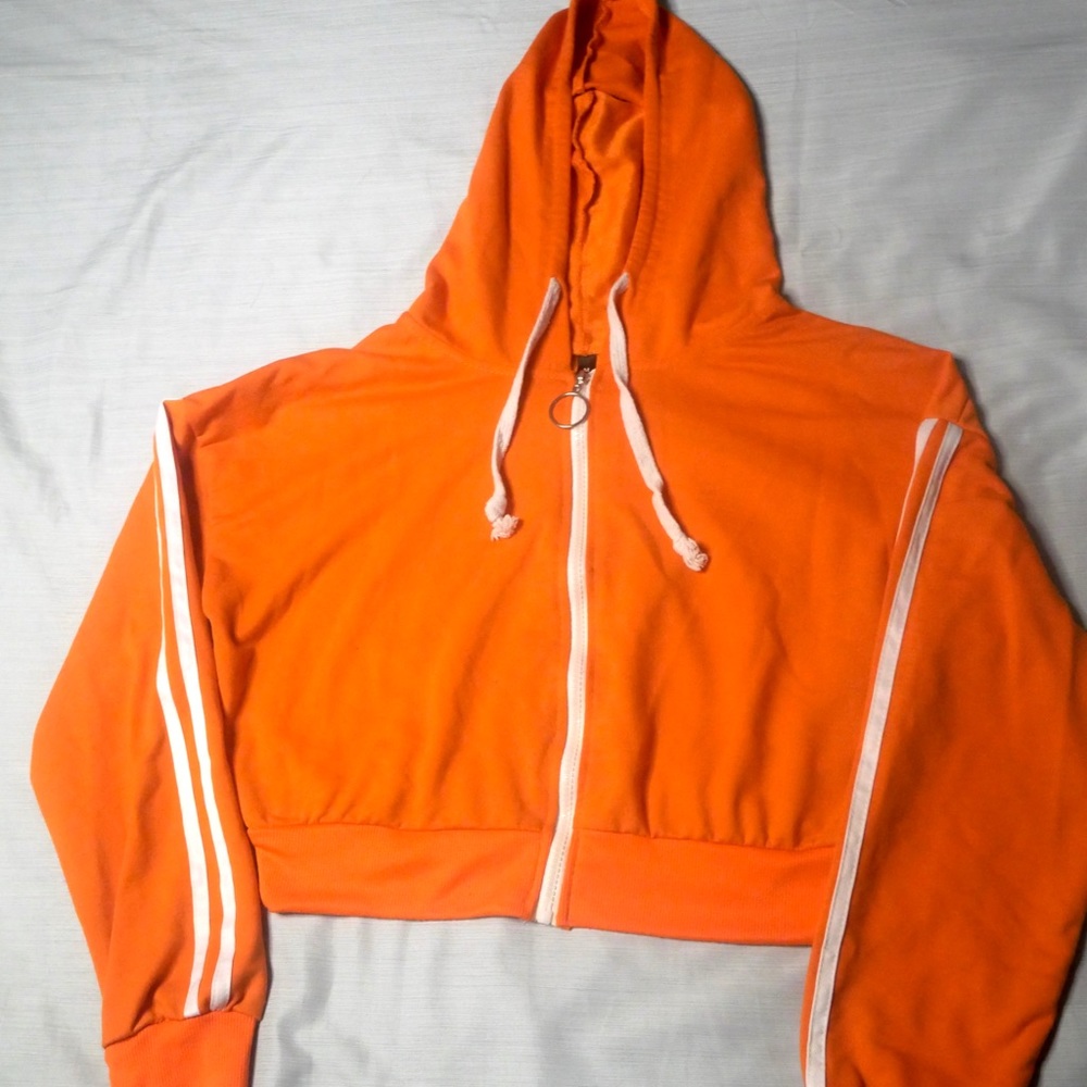 Orange Cropped Sweater